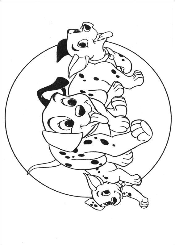 Print 101 Dalmatiers kleurplaat