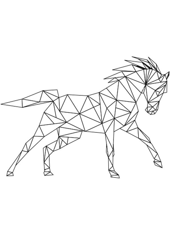 Print horse kleurplaat