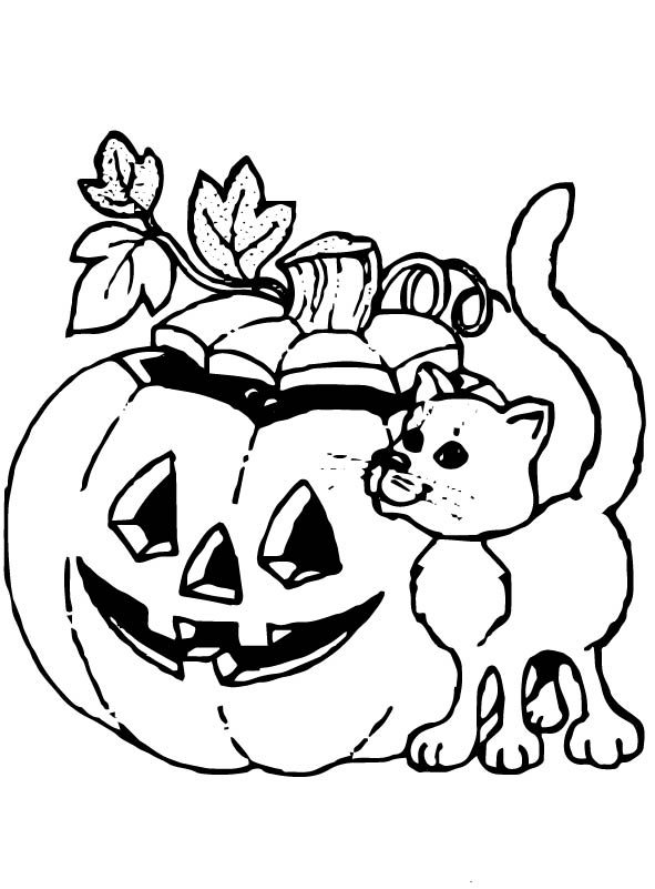 Print Halloween kleurplaat
