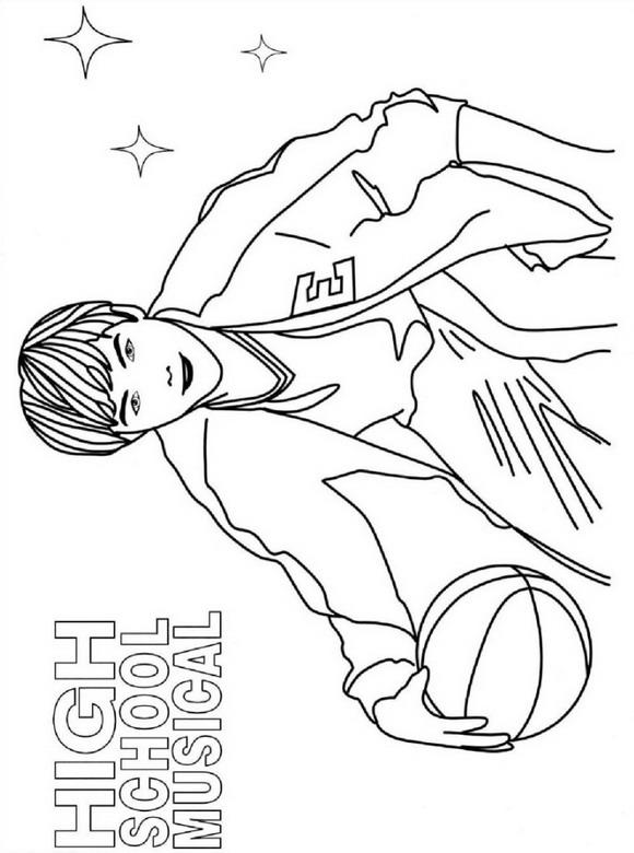 zac efron coloring pages print - photo #42