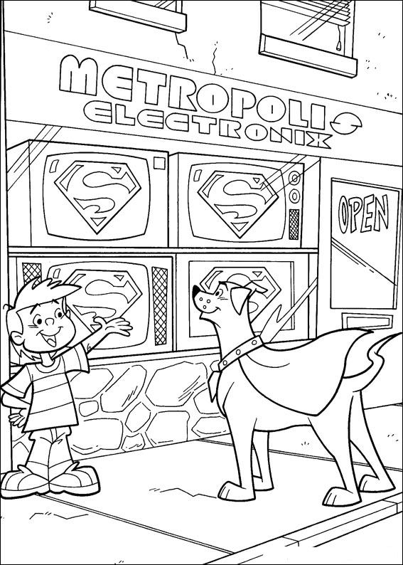 Print Krypto de Superdog kleurplaat