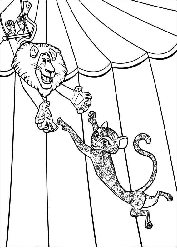 madagascar 3 circus coloring pages - photo #5