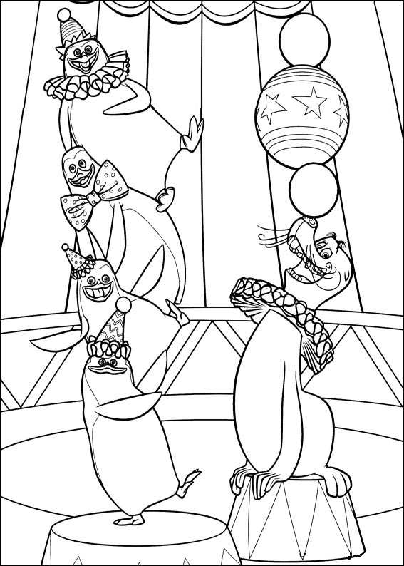 madagascar 3 circus coloring pages - photo #12