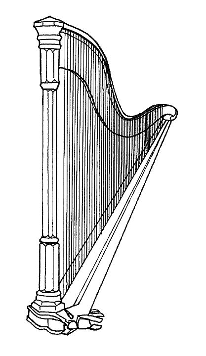 Print Harp kleurplaat
