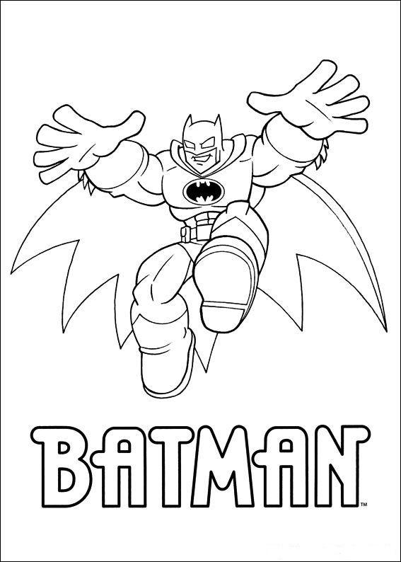 Print Superfriends - Batman kleurplaat