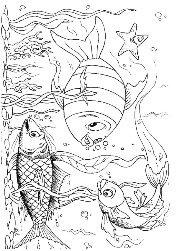underwater scene coloring pages - photo #20