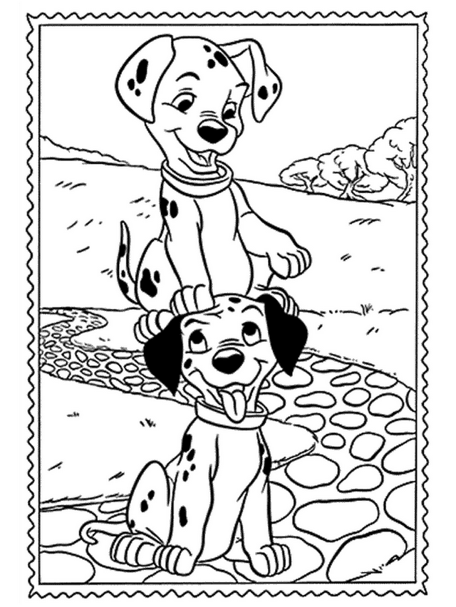 Print Puppies kleurplaat