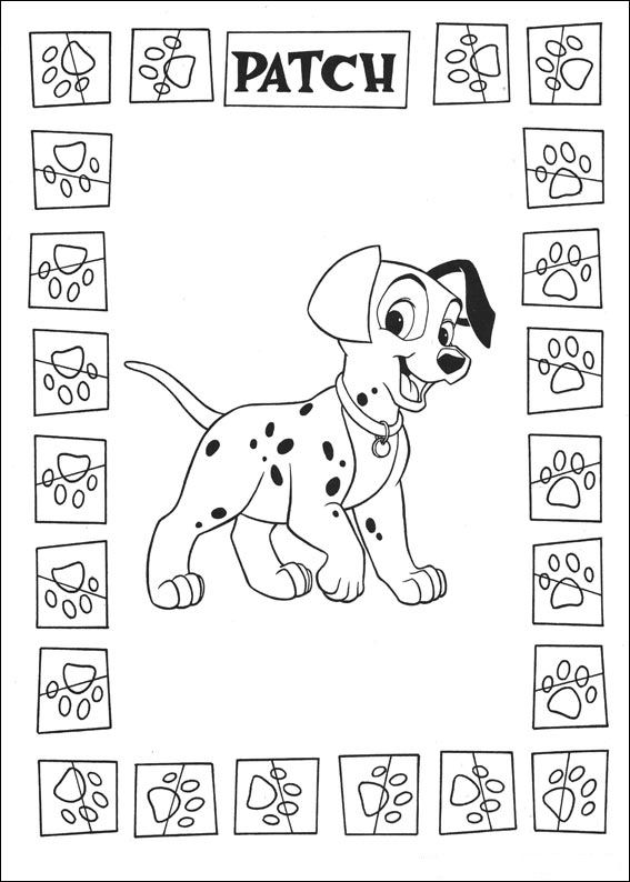 Print 101 Dalmatiers kleurplaat