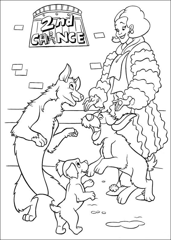 102 Dalmatiers 9, kleurplaat van 102 Dalmatiers