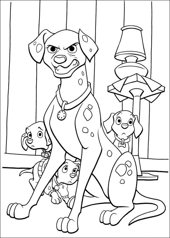 102 Dalmatiers 23, kleurplaat van 102 Dalmatiers