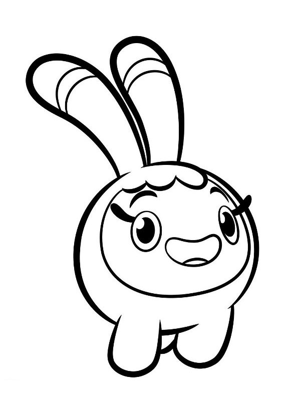 Squeaky Peeper Mi, kleurplaat van Abby Hatcher