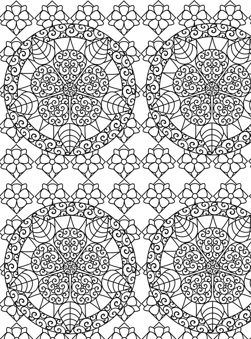 Abstract voor volwassenen 4, kleurplaat van Abstract voor volwassenen