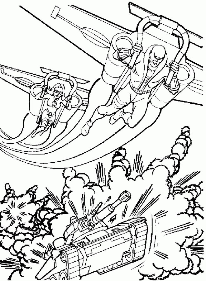 Action Man 18, kleurplaat van Action Man