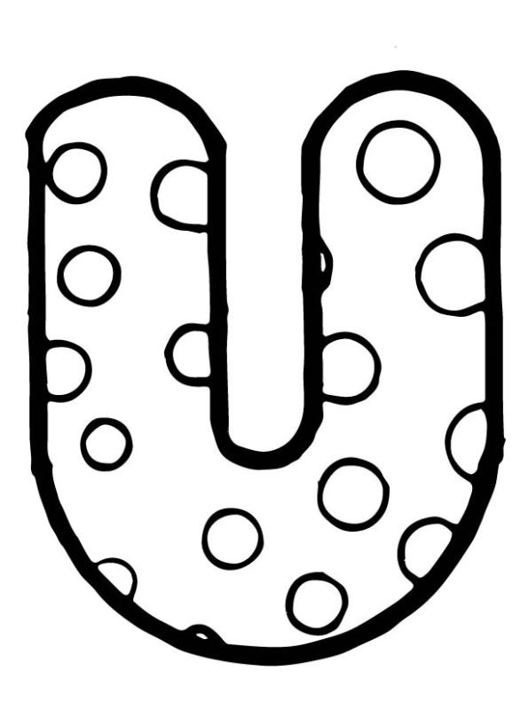 U, kleurplaat van Alfabet