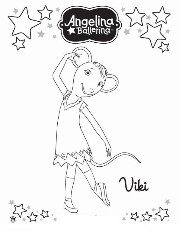 Angelina Ballerina 18, kleurplaat van Angelina Ballerina