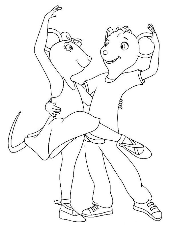 Angelina Ballerina 27, kleurplaat van Angelina Ballerina
