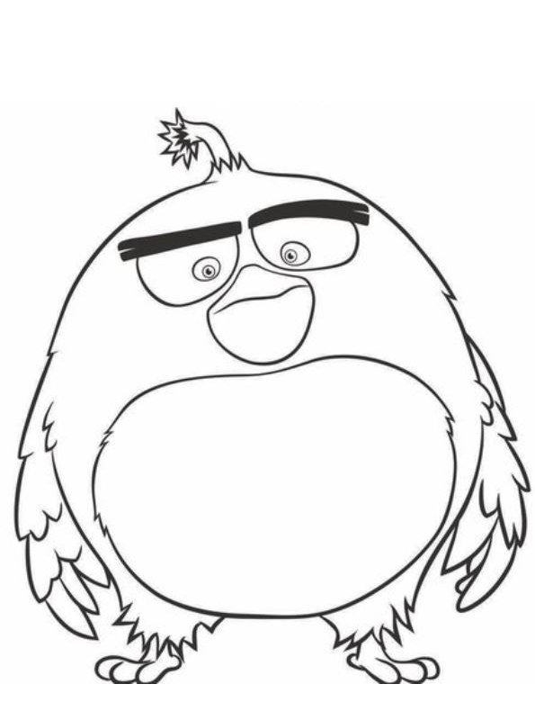 Angry Birds Bomb, kleurplaat van Angrie Birds Movie 2