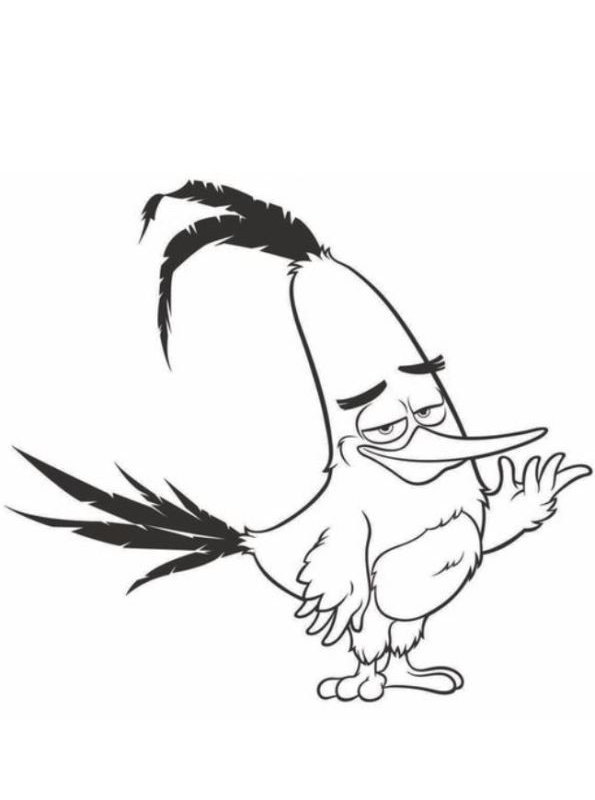 Angry Birds Chuck, kleurplaat van Angrie Birds Movie 2
