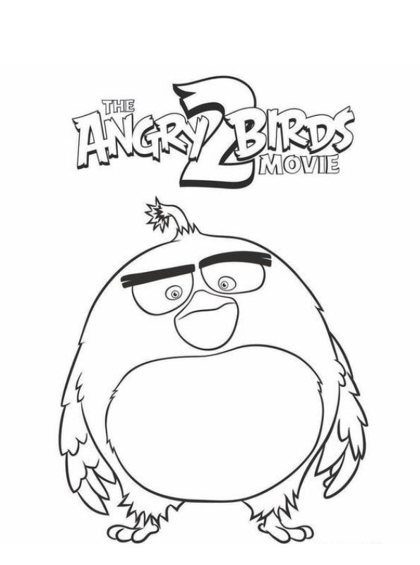 Bomb, kleurplaat van Angrie Birds Movie 2