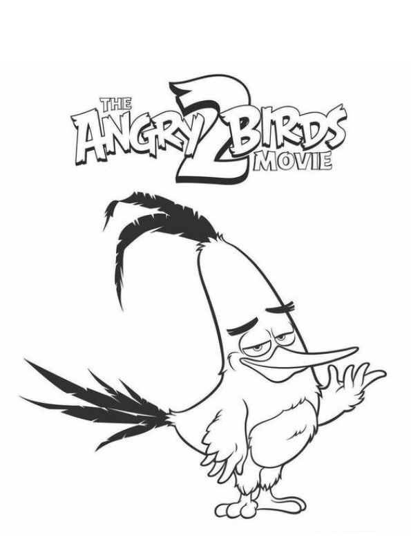 Chuck, kleurplaat van Angrie Birds Movie 2
