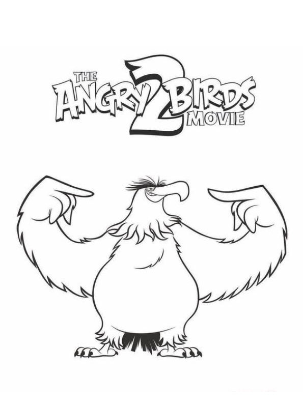Mighty Eagle, kleurplaat van Angrie Birds Movie 2