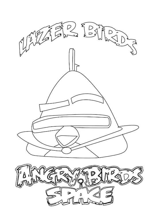 lazer birds 2, kleurplaat van Angry Bird Space