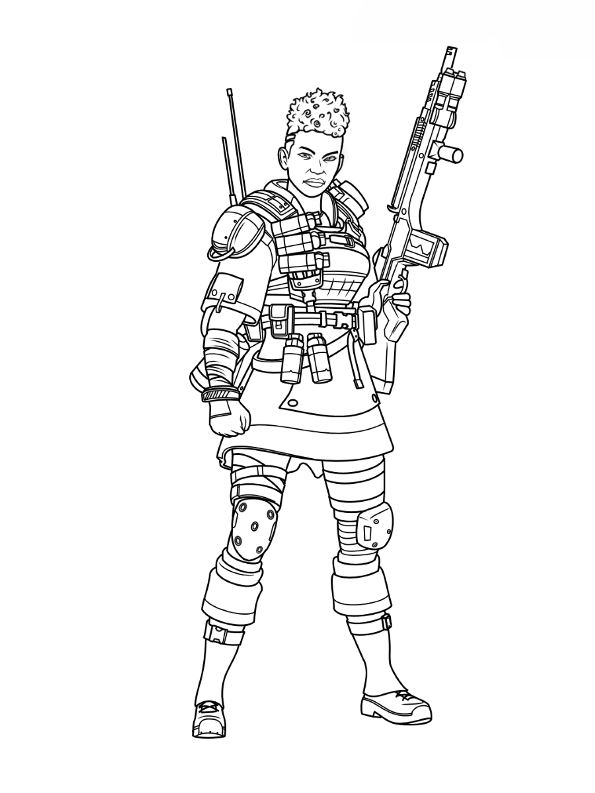Bangalore, kleurplaat van Apex Legends