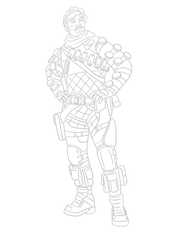 Mirage, kleurplaat van Apex Legends