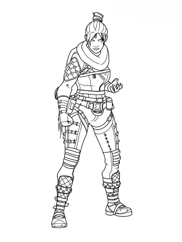 Wraith, kleurplaat van Apex Legends