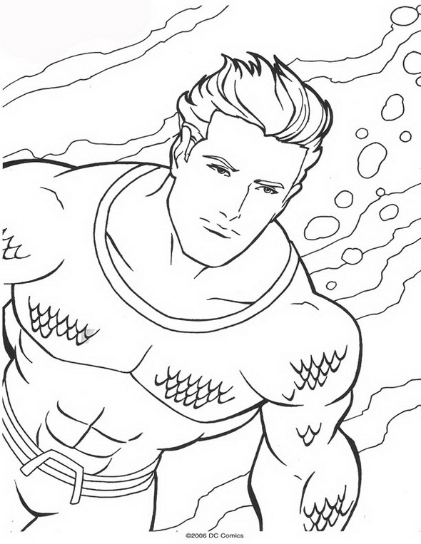 Print Aquaman kleurplaat