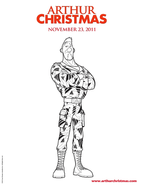 Arthur Christmas 5, kleurplaat van Arthur Christmas