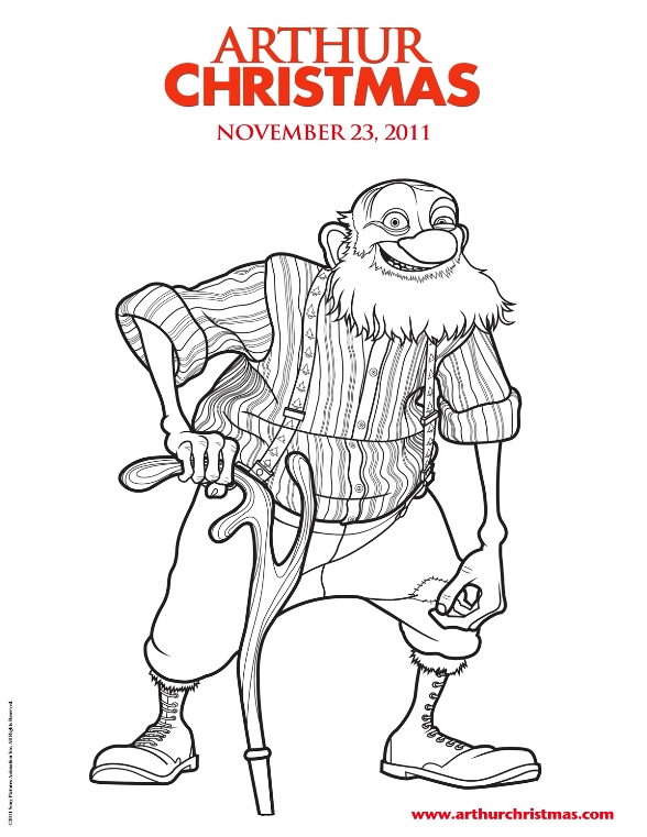 Arthur Christmas 10, kleurplaat van Arthur Christmas