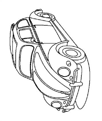Volkswagen Kever 2, kleurplaat van Auto