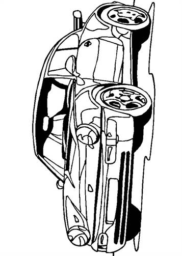 Porsche 1, kleurplaat van Auto