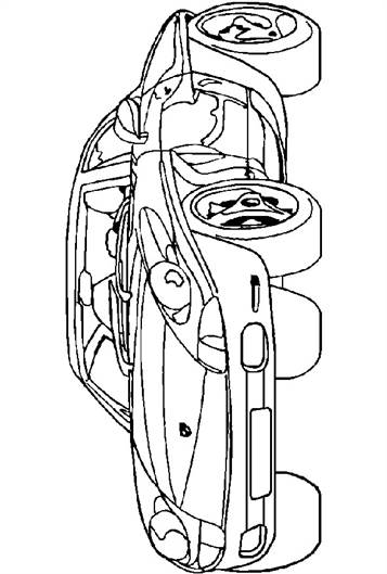 Porsche 2, kleurplaat van Auto