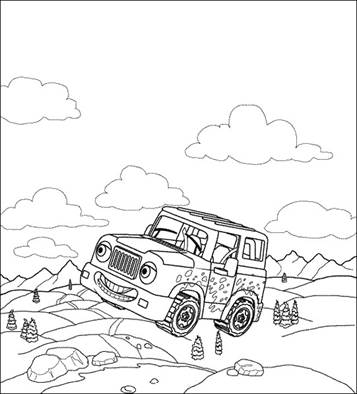 Auto 1, kleurplaat van Auto