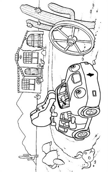 Auto 3, kleurplaat van Auto