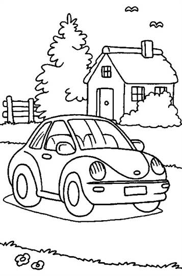 Auto 10, kleurplaat van Auto