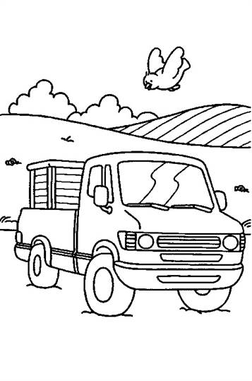 Pickup truck, kleurplaat van Auto