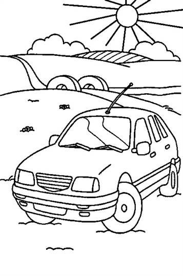 Auto 11, kleurplaat van Auto