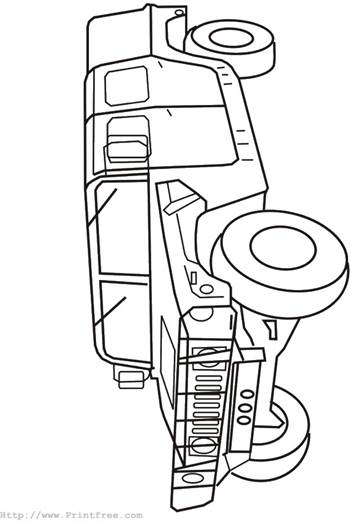 Hummer, kleurplaat van Auto