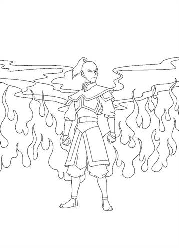 Prins Zuko 1, kleurplaat van Avatar