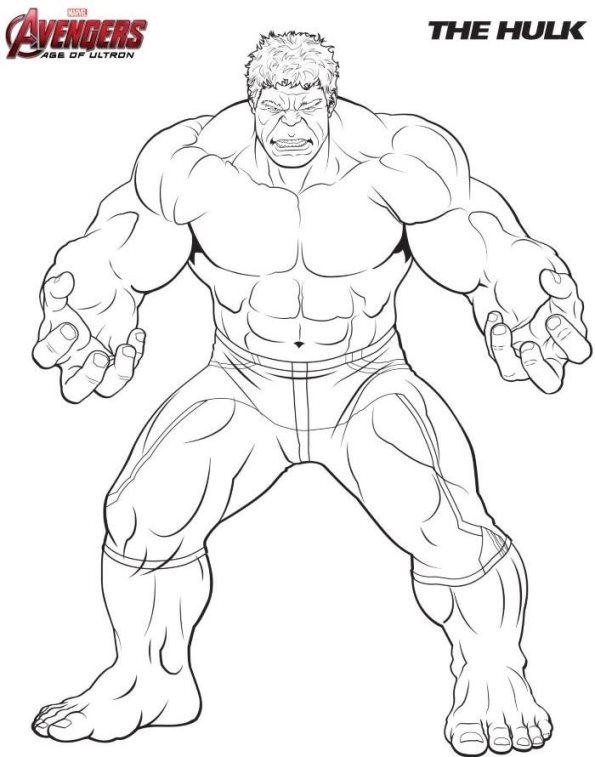 Hulk, kleurplaat van Avengers