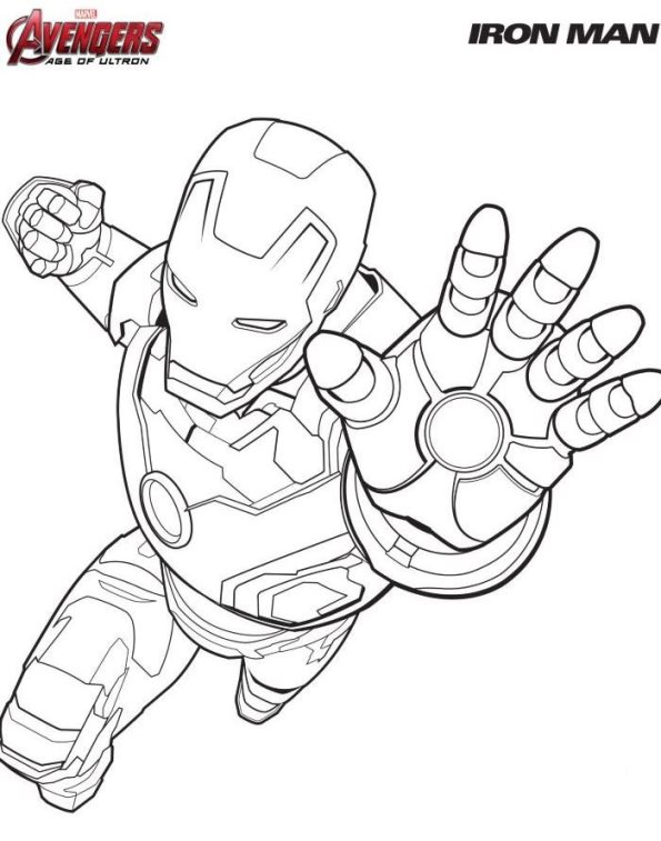 Iron man, kleurplaat van Avengers