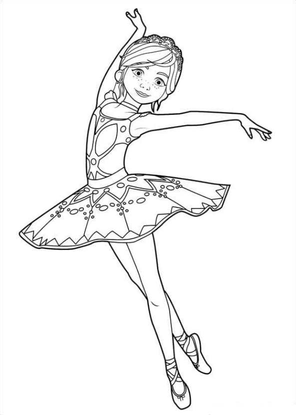 Félicie dans, kleurplaat van Ballerina