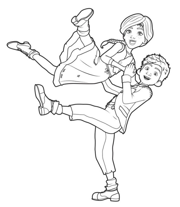 Félicie en Victor, kleurplaat van Ballerina