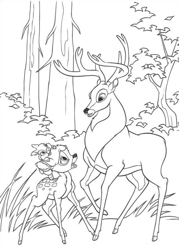  Bambi en de Grote Prins 3, kleurplaat van Bambi 2