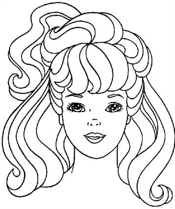 Barbie 1, kleurplaat van Barbie
