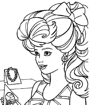 Barbie 2, kleurplaat van Barbie