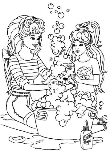 Barbie 4, kleurplaat van Barbie